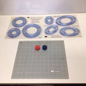 Creative Memories Custom Cutting System Templates Shapes Mat Lot Circles Ovals